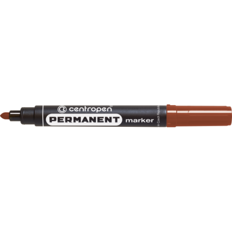 Marker permanentny Centropen okrągły 2.5mm, Brązowy